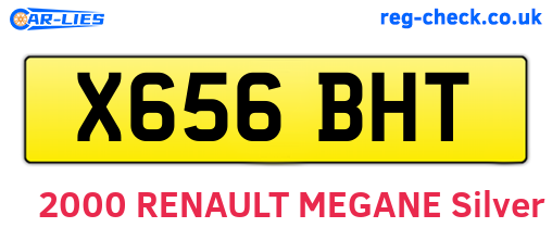 X656BHT are the vehicle registration plates.