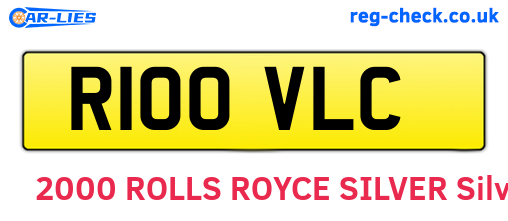 R100VLC are the vehicle registration plates.