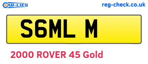 S6MLM are the vehicle registration plates.