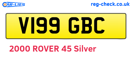 V199GBC are the vehicle registration plates.