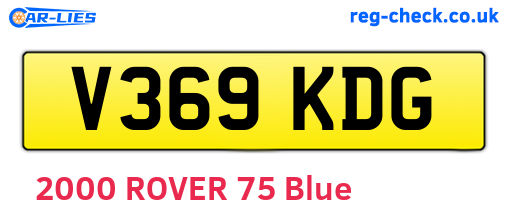 V369KDG are the vehicle registration plates.