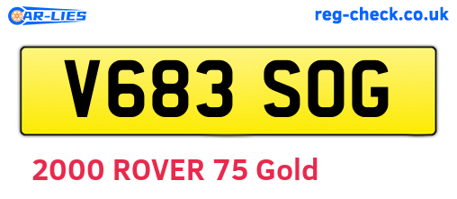 V683SOG are the vehicle registration plates.
