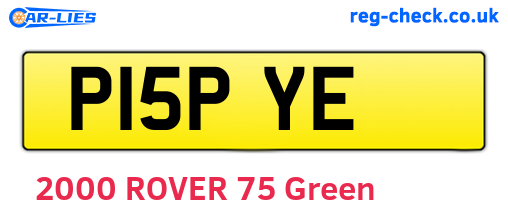 P15PYE are the vehicle registration plates.