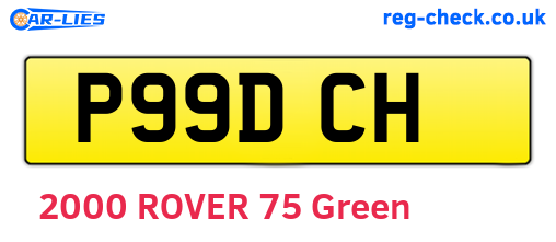 P99DCH are the vehicle registration plates.