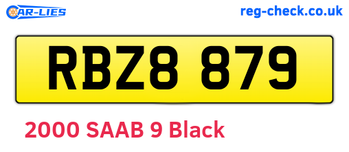 RBZ8879 are the vehicle registration plates.