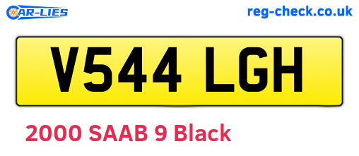 V544LGH are the vehicle registration plates.