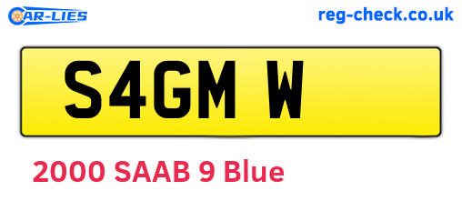 S4GMW are the vehicle registration plates.