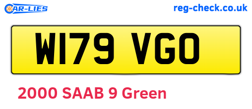 W179VGO are the vehicle registration plates.