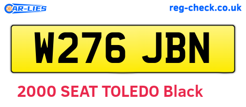 W276JBN are the vehicle registration plates.