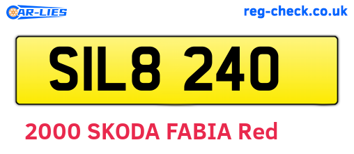 SIL8240 are the vehicle registration plates.