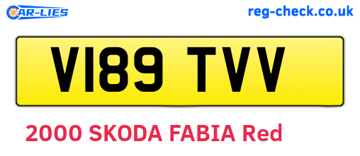 V189TVV are the vehicle registration plates.