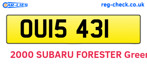 OUI5431 are the vehicle registration plates.