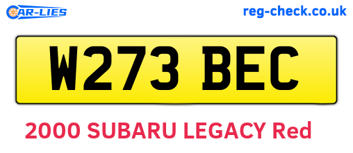 W273BEC are the vehicle registration plates.
