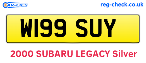 W199SUY are the vehicle registration plates.