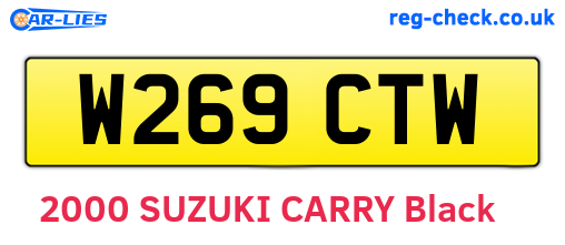W269CTW are the vehicle registration plates.