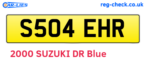 S504EHR are the vehicle registration plates.