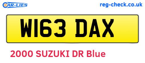 W163DAX are the vehicle registration plates.