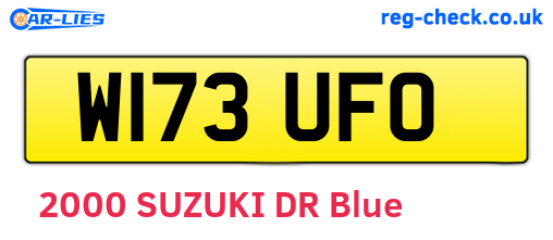 W173UFO are the vehicle registration plates.