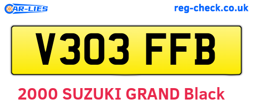 V303FFB are the vehicle registration plates.