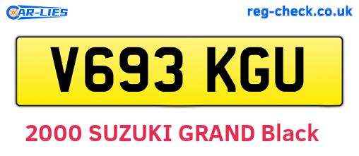 V693KGU are the vehicle registration plates.