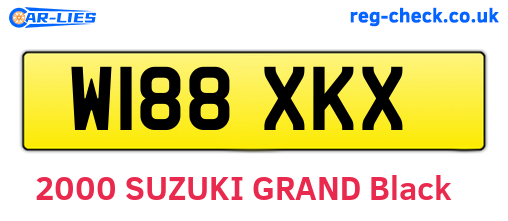 W188XKX are the vehicle registration plates.