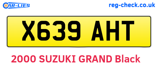 X639AHT are the vehicle registration plates.