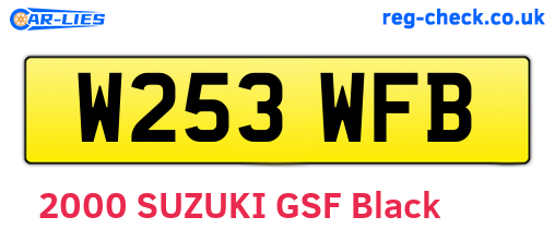 W253WFB are the vehicle registration plates.
