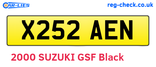X252AEN are the vehicle registration plates.