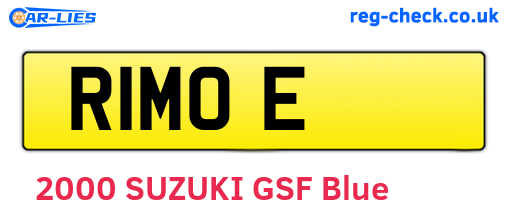R1MOE are the vehicle registration plates.