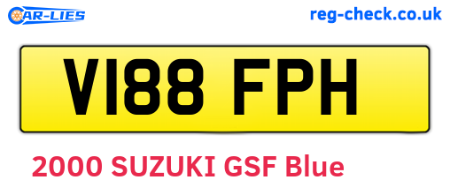 V188FPH are the vehicle registration plates.