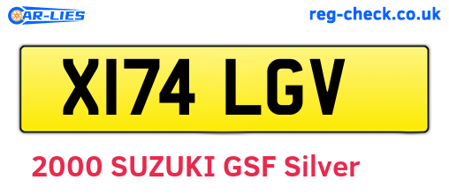 X174LGV are the vehicle registration plates.