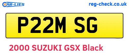 P22MSG are the vehicle registration plates.