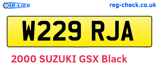 W229RJA are the vehicle registration plates.
