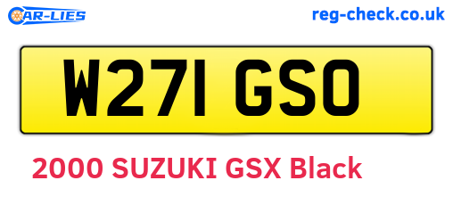 W271GSO are the vehicle registration plates.