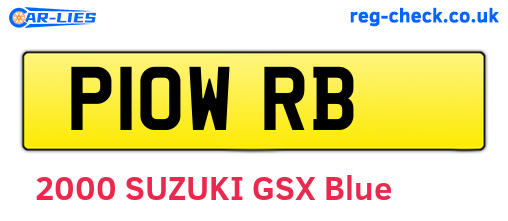 P10WRB are the vehicle registration plates.