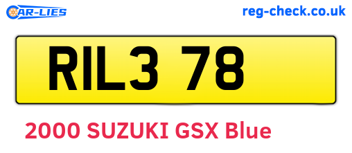 RIL378 are the vehicle registration plates.