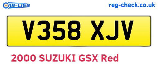 V358XJV are the vehicle registration plates.