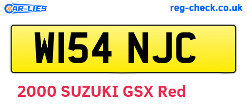 W154NJC are the vehicle registration plates.