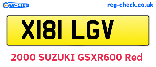 X181LGV are the vehicle registration plates.