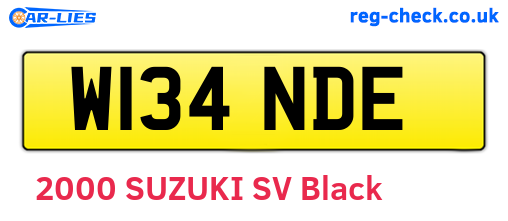 W134NDE are the vehicle registration plates.