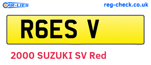 R6ESV are the vehicle registration plates.