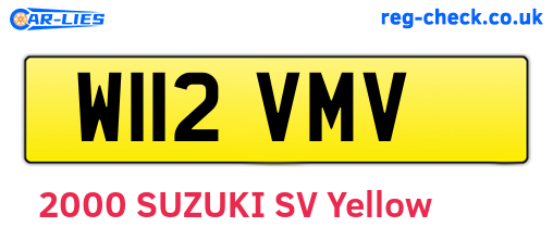W112VMV are the vehicle registration plates.