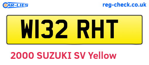 W132RHT are the vehicle registration plates.