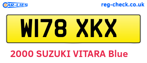 W178XKX are the vehicle registration plates.