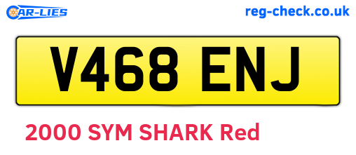 V468ENJ are the vehicle registration plates.