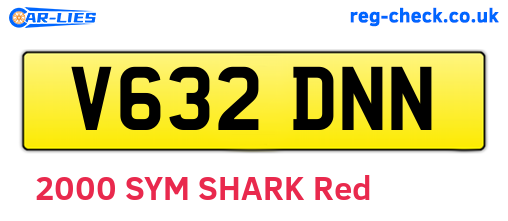 V632DNN are the vehicle registration plates.