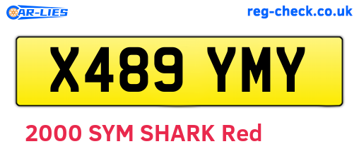 X489YMY are the vehicle registration plates.