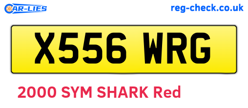 X556WRG are the vehicle registration plates.