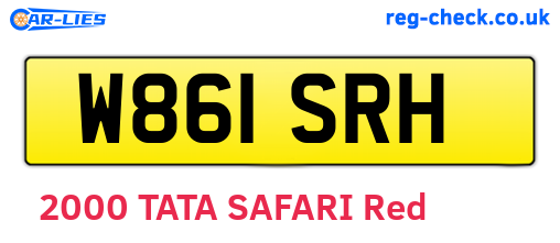 W861SRH are the vehicle registration plates.