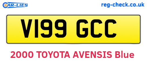 V199GCC are the vehicle registration plates.